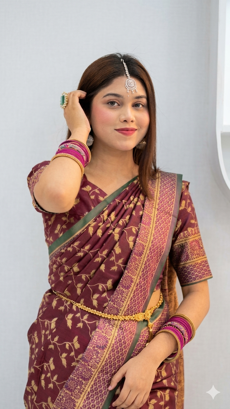 আপনজন প্যাকেজ — ২২ পিস প্রিমিয়াম গিফট কম্বো | Pure Katan Saree Gift Box - Image 8