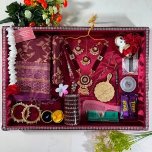 ২৩ পিস্ এর কম্বো -মেরুন লতা পাতা ডিজাইন
